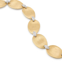 Marco Bicego 18K Yellow Gold Lunaria Pave Diamond Link Necklace