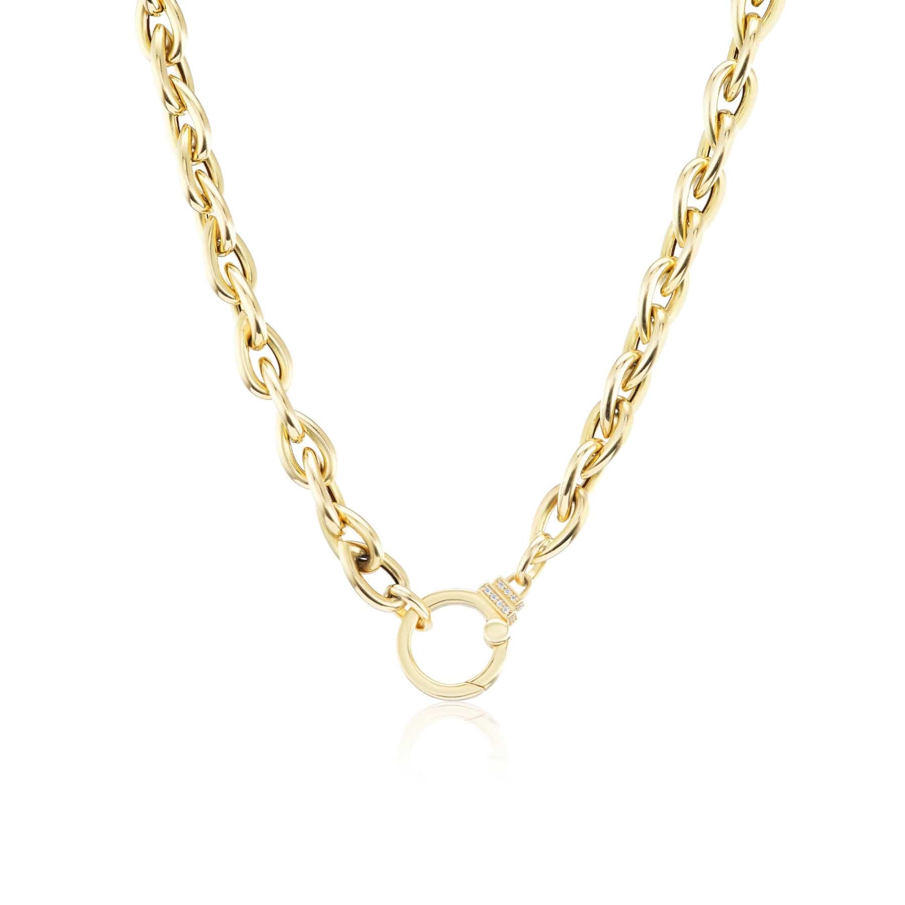 Sorellina 18K Yellow Gold Diamond Teardrop Chain Necklace