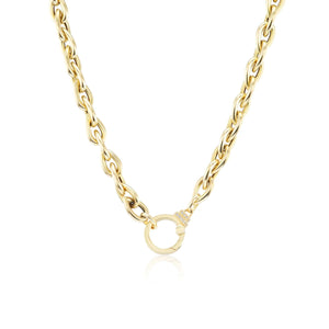 Sorellina 18K Yellow Gold Diamond Teardrop Chain Necklace