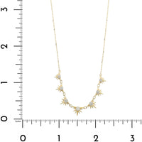 Three Stories 14K Yellow Gold Love Explosion Diamond Necklace