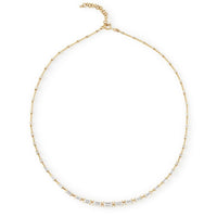 Fernando Jorge 18K Yellow Gold Baguette Diamond Line Necklace