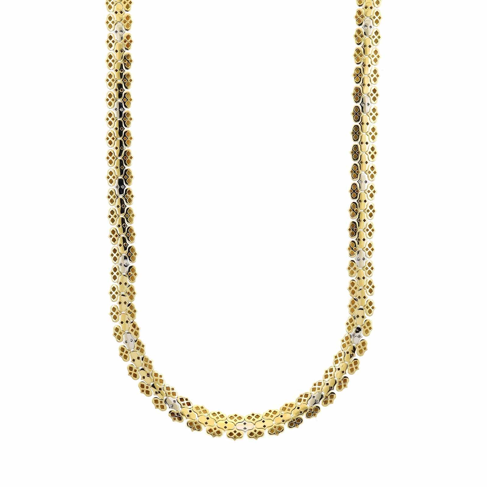 Roberto Coin 18K Yellow Gold Cobra Diamond Collar Necklace