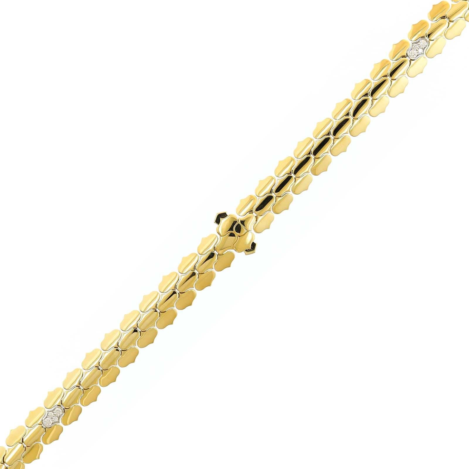 Roberto Coin 18K Yellow Gold Cobra Diamond Collar Necklace