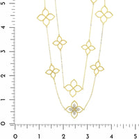 Roberto Coin 18K Yellow Gold Princess Flower Diamond Station Necklace