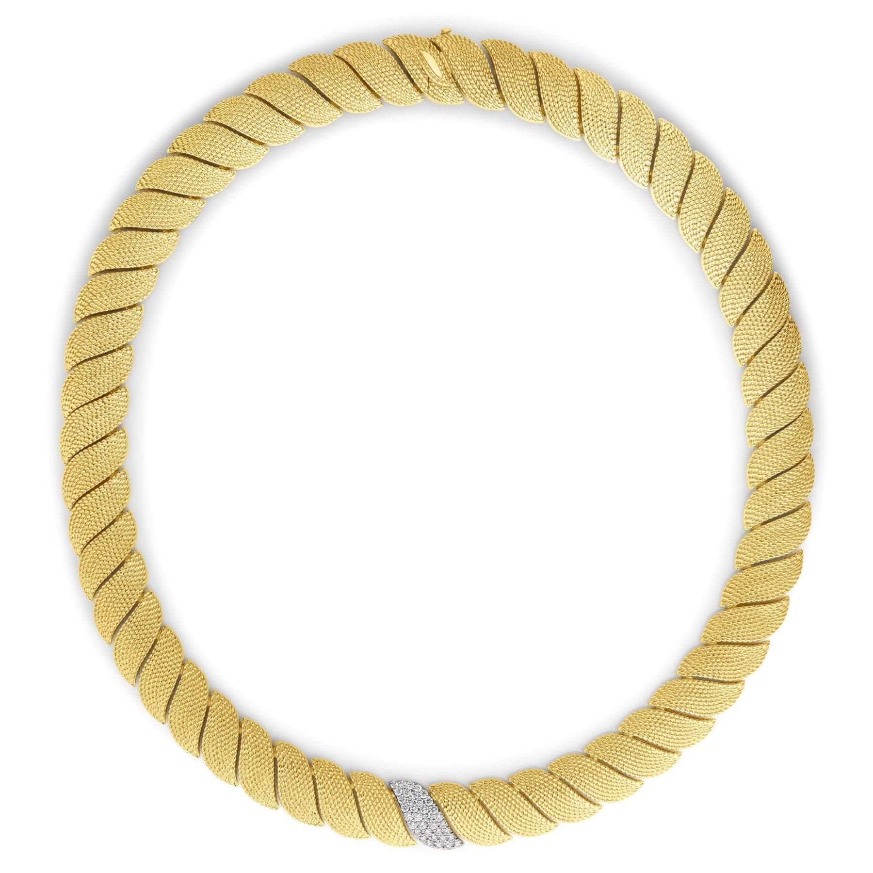 Roberto Coin 18K Yellow Gold San Marco Diamond Collar Necklace