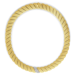 Roberto Coin 18K Yellow Gold San Marco Diamond Collar Necklace