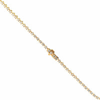 18K Yellow Gold Multi Shaped Diamond Tennis Necklace