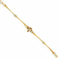 Etho Maria 18K Yellow Gold Alternating Diamond Bar Link Necklace