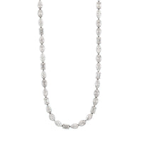 18K White Gold Multi Shaped Diamond Tennis Necklace