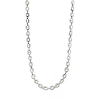 18K White Gold Multi Shaped Diamond Tennis Necklace
