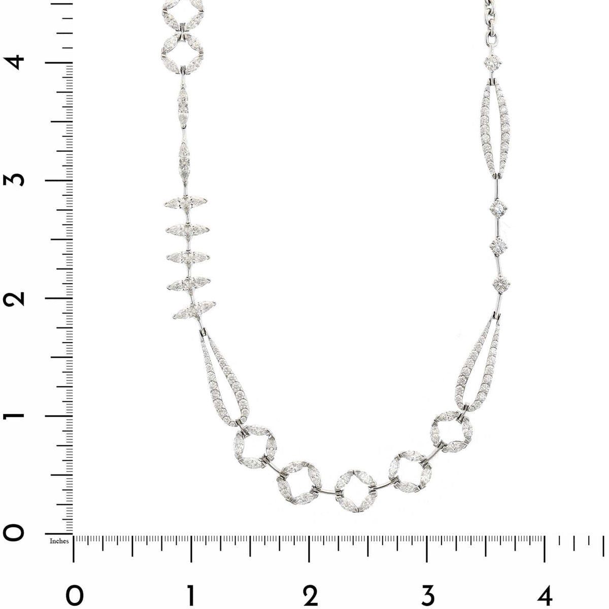 Etho Maria 18K White Gold Multi Shaped Diamond Necklace