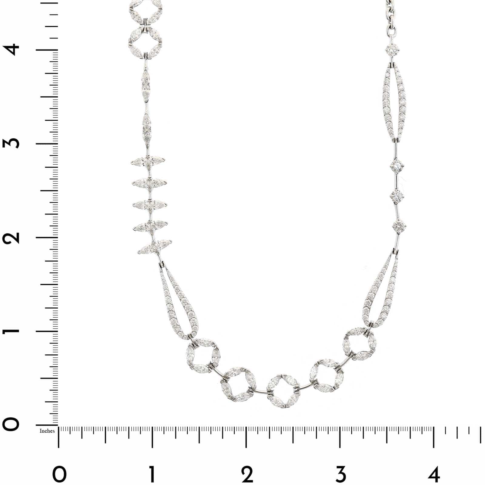 Etho Maria 18K White Gold Multi Shaped Diamond Necklace