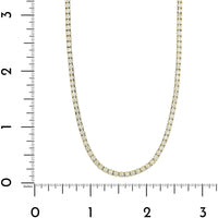 14K Yellow Gold Four Prong Diamond Tennis Necklace
