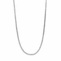 14K White Gold Four Prong Diamond Tennis Necklace