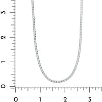 14K White Gold Four Prong Diamond Tennis Necklace