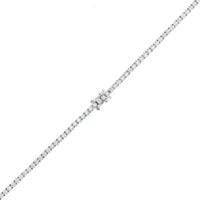 14K White Gold Four Prong Diamond Tennis Necklace