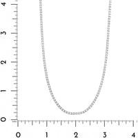 14K White Gold Four Prong Diamond Tennis Necklace