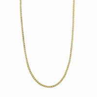 14K Yellow Gold Four Prong Diamond Tennis Necklace