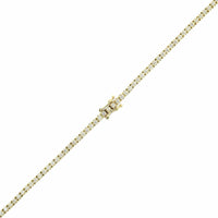 14K Yellow Gold Four Prong Diamond Tennis Necklace