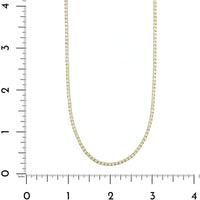 14K Yellow Gold Four Prong Diamond Tennis Necklace