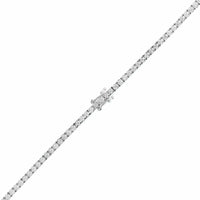 18K White Gold Four Prong Diamond Tennis Necklace