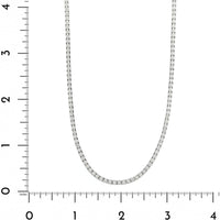 18K White Gold Four Prong Diamond Tennis Necklace