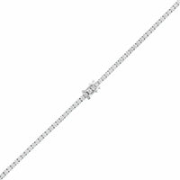 18K White Gold Four Prong Diamond Tennis Necklace