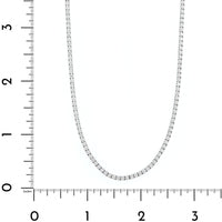 18K White Gold Four Prong Diamond Tennis Necklace