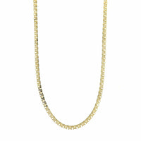 14K Yellow Gold Halfway Around Diamond Tennis Necklace