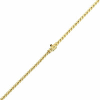 14K Yellow Gold Halfway Around Diamond Tennis Necklace