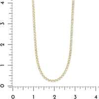 14K Yellow Gold Halfway Around Diamond Tennis Necklace