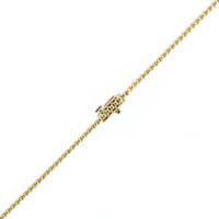 14K Yellow Gold Halfway Around Diamond Tennis Necklace