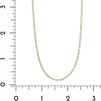 14K Yellow Gold Halfway Around Diamond Tennis Necklace