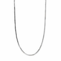 14K White Gold Halfway Around Diamond Tennis Necklace
