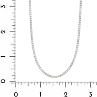 14K White Gold Round Diamond Tennis Necklace