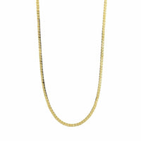 14K Yellow Gold Round Diamond Tennis Necklace