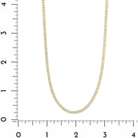 14K Yellow Gold Round Diamond Tennis Necklace