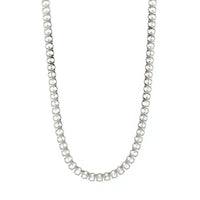 18K White Gold 4 Prong Oval Diamond Tennis Necklace