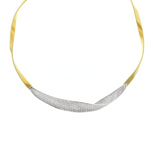 Marco Bicego 18K Yellow and White Gold Marrakech Pave Diamond Necklace