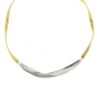 Marco Bicego 18K Yellow and White Gold Marrakech Pave Diamond Necklace