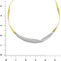 Marco Bicego 18K Yellow and White Gold Marrakech Pave Diamond Necklace