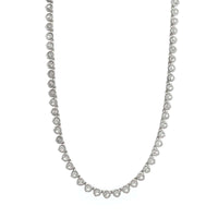 Eclat Jewels Platinum Round Diamond Tennis Necklace