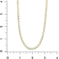 14K Yellow Gold Three Prong Round Diamond Riviera Necklace
