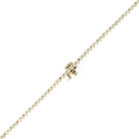 14K Yellow Gold Three Prong Graduated Diamond Tennis Necklace