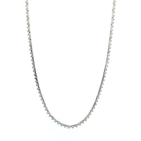14K White Gold Three Prong Diamond Riviera Necklace