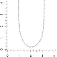 14K White Gold Three Prong Diamond Riviera Necklace