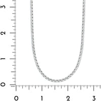 14K White Gold Round Diamond Tennis Necklace