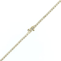 14K Yellow Gold Round Diamond Tennis Necklace