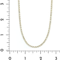 14K Yellow Gold Round Diamond Tennis Necklace