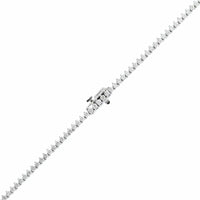 14K White Gold Three Prong Diamond Tennis Necklace